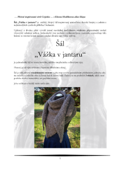 ZDARMA  PDF návod na šál Vážka v jantaru
