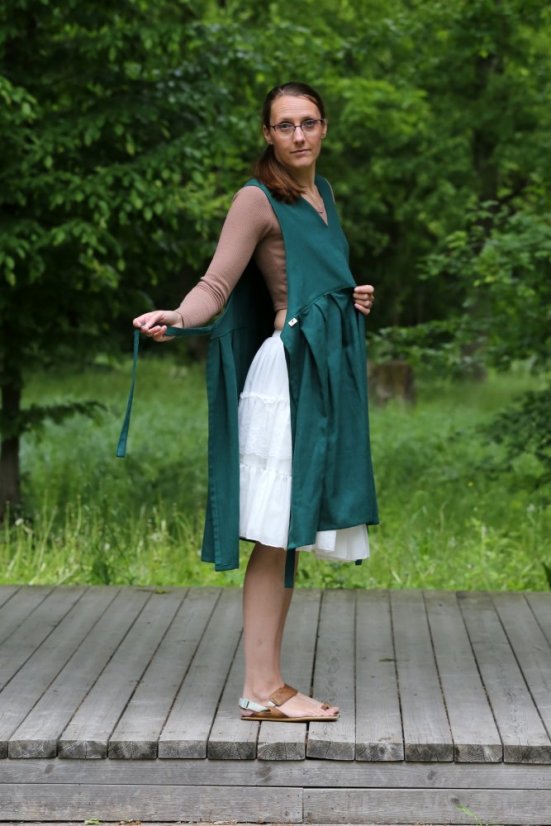 Zavazovací šaty "pinafore dress"